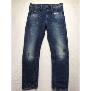 G STAR RAW Type-C 3D Super Slim Jean Men 33x29 (33/32 tag) Rip Repair Restored